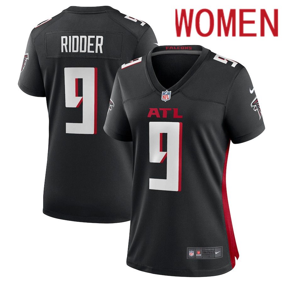 Women Atlanta Falcons 9 Desmond Ridder Nike Black Game Player NFL Jersey